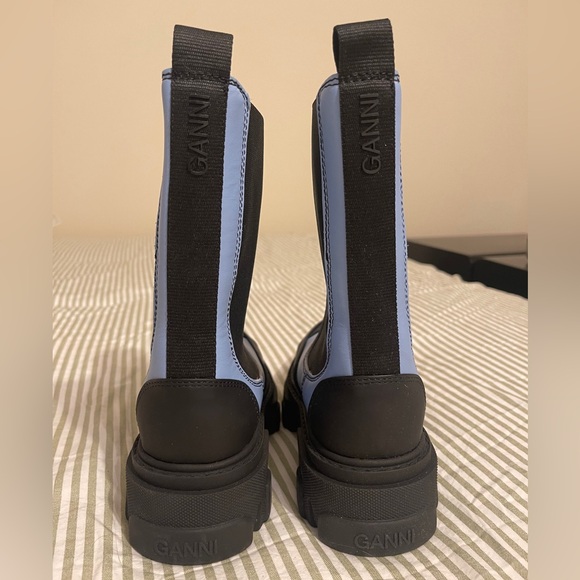 GANNI Women's Blue Creepers Chelsea Boots Size IT 35/US 5 - Picture 3 of 5